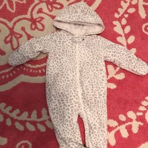 Fleece Bear Suit With Covered Hands and Feet